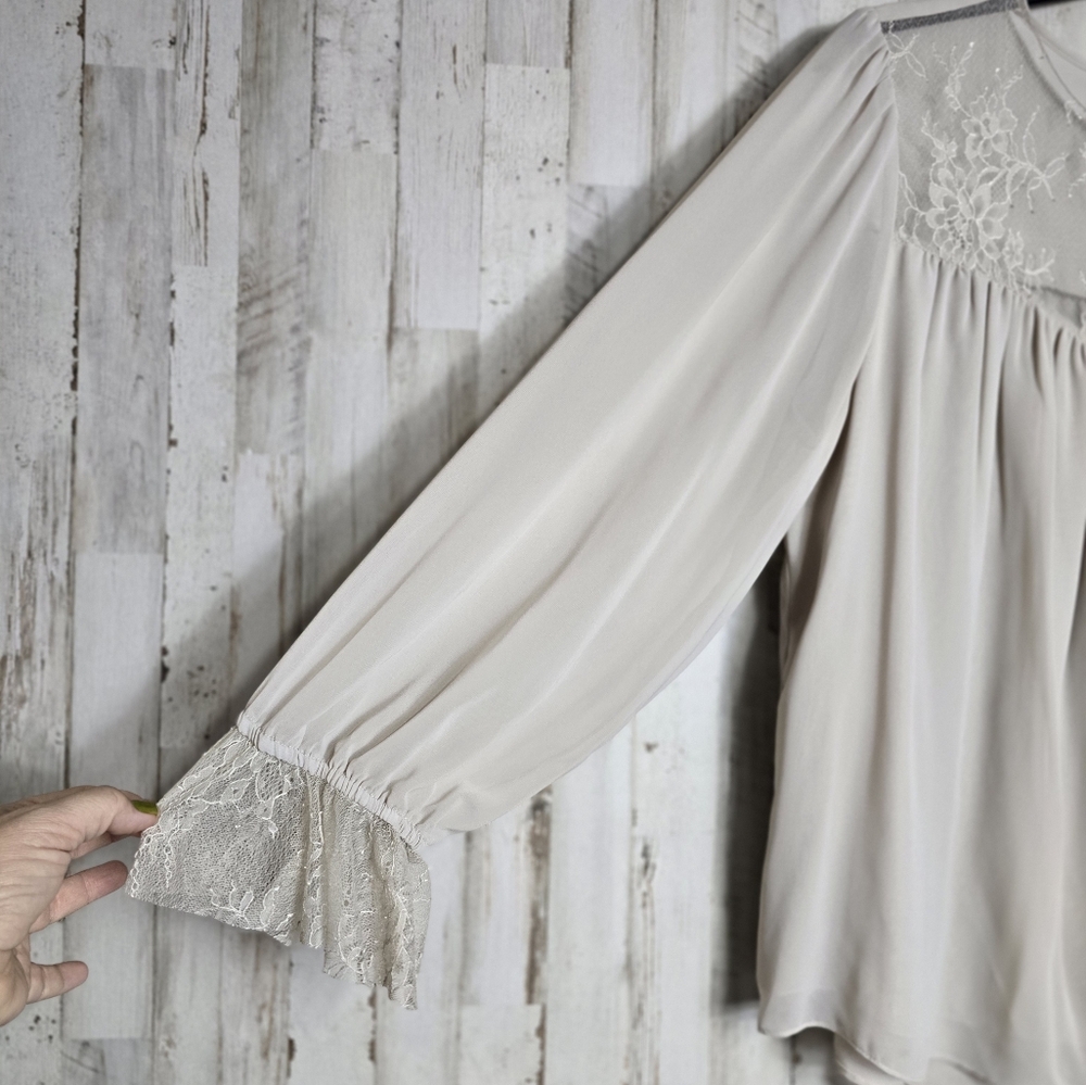 CATO Peasant Boho Lace Top 3X 22 24 Balloon Sleeves NWT Coquette Cottagecore - Picture 3 of 10